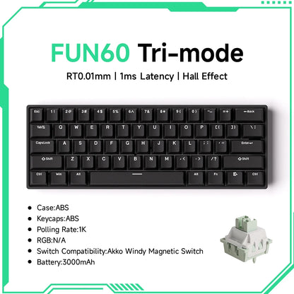 Akko MonsGeek FUN68 & FUN60 PRO&MAX HE Magnetic 60% 65% Gaming Keyboards Rapid Trigger 8K Custom Keyboard for Esports