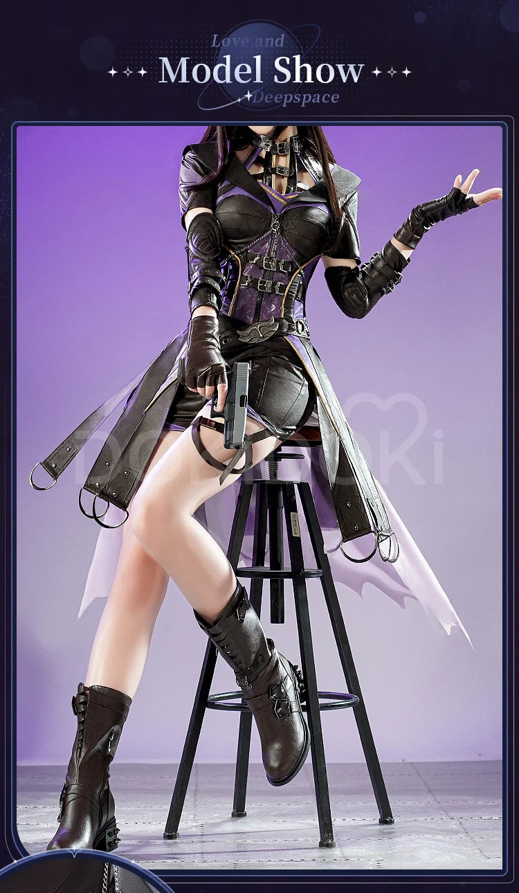 IN STOCK Nightwalker Heroine Cosplay Costume Game Love and Deepspace DokiDoki-SR Women Uniform Costume Qiyu Rafayel Cosplay