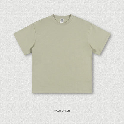 ZODF New 2025 Heavy Weight 305gsm Solid Cotton T Shirts For Men Unisex Summer Oversized Noshrink Basic T-Shirt Brand Tops HY0475