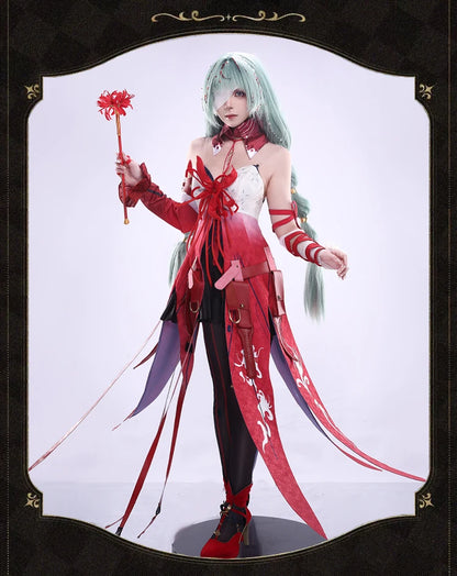 Wuthering Waves Phrolova Cosplay Costume Wig Dress Headwear Earrings Fractsidus Halloween Party for Women Girls Accessory Props