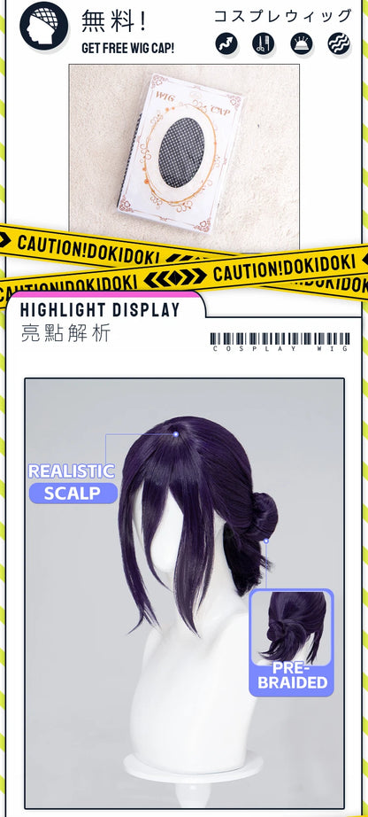 IN STOCK Powerr Hayakawaa Himenoo Makimaa Denjii Rezee Quanxii Angel Devil Yoshidaa Wig Anime DokiDoki Women Free Wig Cap