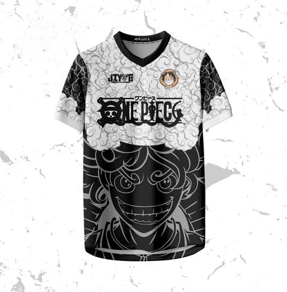 Jersey One Piece MONKEY D LUFFY Anime Korean Style Kpop Baseball Hockey T-shirt Fashion Streetwear Anime Daily Unisex Tops Tees