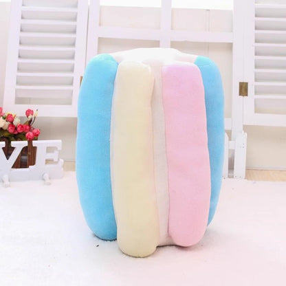 ZU 38cm Sweet Buns Donut Soft Toy Stuffed Cream Doughnut Plush Pillow Simulation Food Sofa Chair Cushion Kids Girl Gift