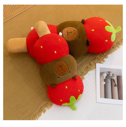 New 60-80cm Kawaii Creative Capybara Series Plush Toys Cartoon Stuffed Animals Soft Indoor Ornament for Children's Pillows