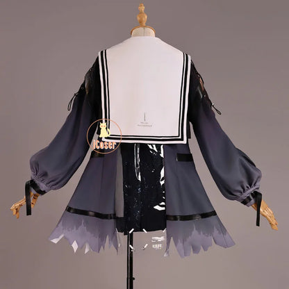 Wuthering Waves Chisa Cosplay Costume Wig Jacket Uniform Skirt Headwear Tattoo Sticker Halloween Party for Women Girls Role Play