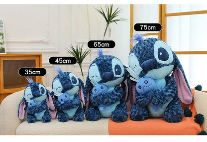 30/85cm Lilo and Stitch Disney Plush Toys Pink Kawaii Scrump Anime Cartoon Plushie Sakura Stich Dolls Soft Stuffed Gift for Kids