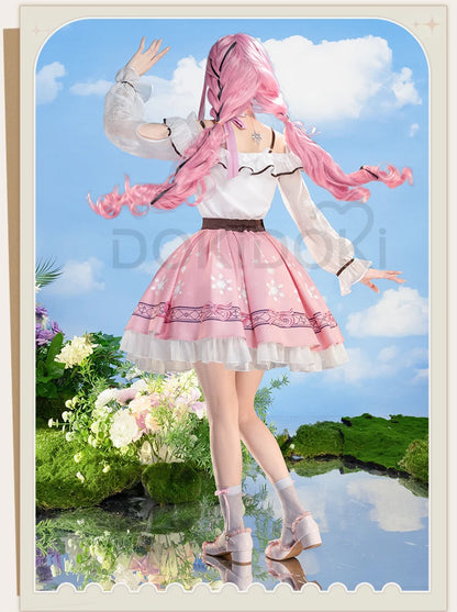 IN STOCK Nikki Cosplay Costume Game Infinity Nikki DokiDoki-SR Women Cute Pink Dress Nikki Snow Dress Cosplay Lolita Halloween