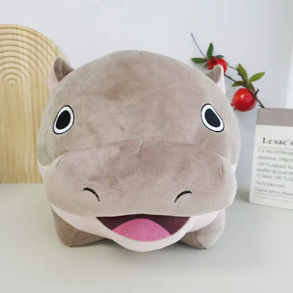 Cute Cartoon Hippo Plushies Stuffed Toy Animal Moo Deng Plush Hug Pillow Plump Hippo Soft Doll Home Decor Girl Boy Present