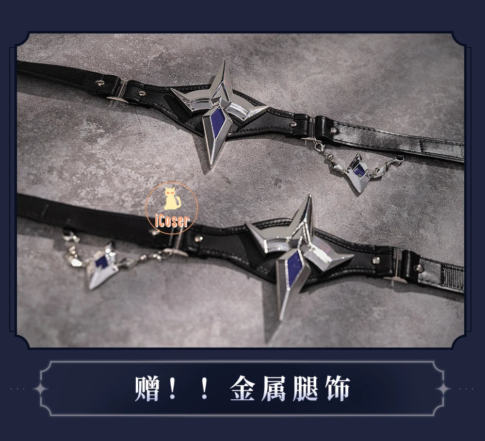 Genshin Impact Kyryll Chudomirovich Flins Cosplay Costume Wig Uniform Game Cos Outfit Halloween Party for Women Men Carnival Set