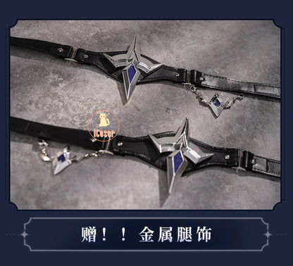 Genshin Impact Kyryll Chudomirovich Flins Cosplay Costume Wig Uniform Game Cos Outfit Halloween Party for Women Men Carnival Set