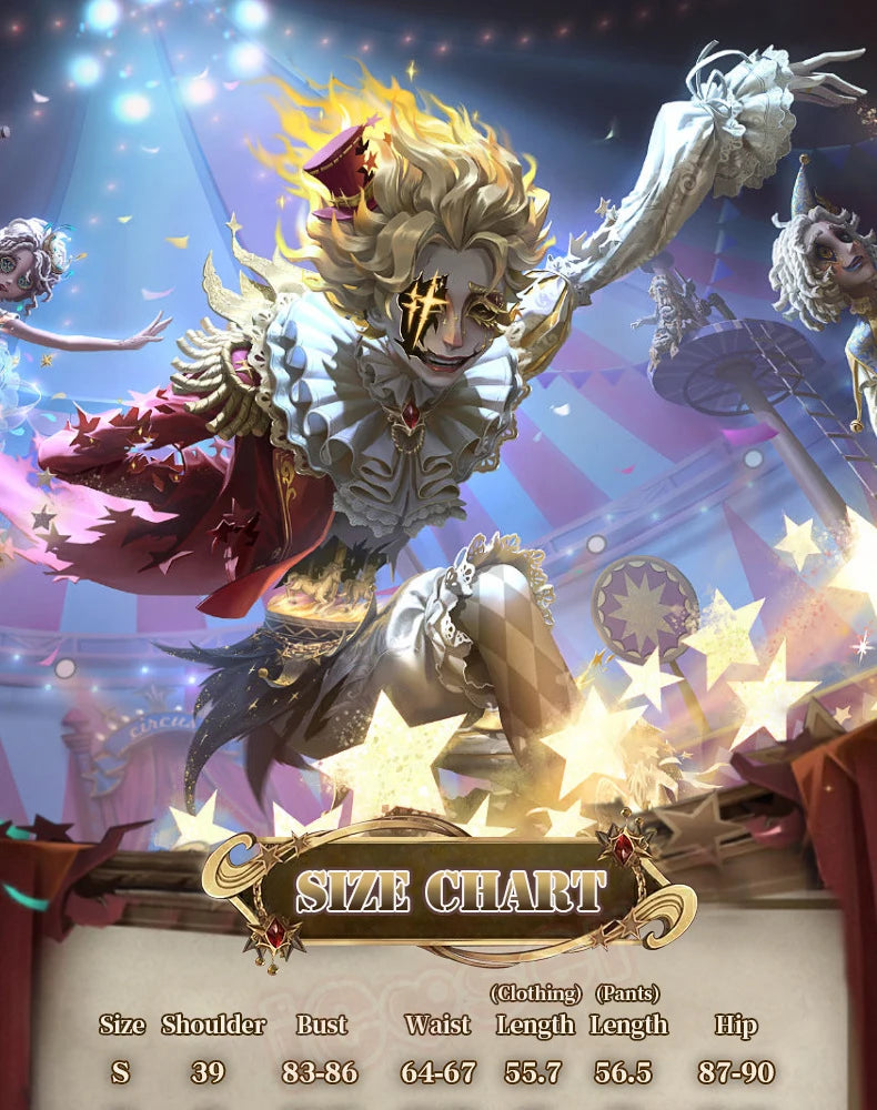 Identity V Hullabaloo Mike Morton Brightest Star Cosplay Costume Wig Uniform Hat Props Halloween Party for Women Men Carnival