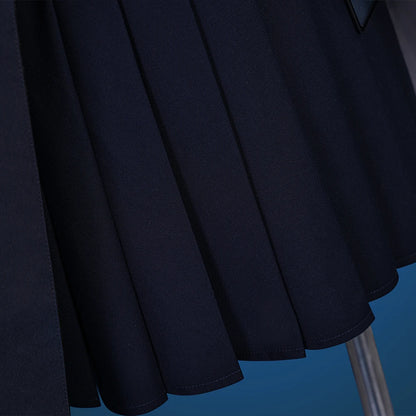 Wuthering Waves Chisa Cosplay Costume Wig Jacket Uniform Headwear Tattoo Sticker Socks Halloween Party for Women Girls Accessory