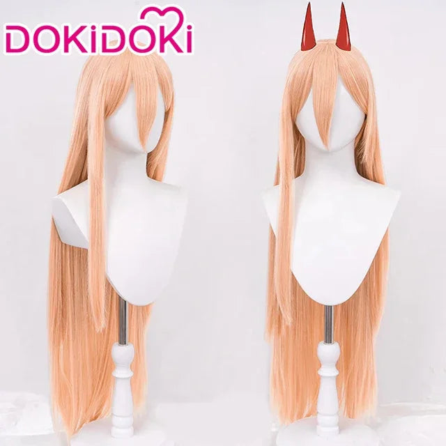 IN STOCK Powerr Hayakawaa Himenoo Makimaa Denjii Rezee Quanxii Angel Devil Yoshidaa Wig Anime DokiDoki Women Free Wig Cap