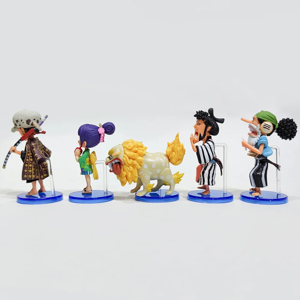 Hot 10Pcs/set One Piece Anime Figure Luffy Sanji Nami Zoro Chopper Frank Robin PVC Action Figure Model Children Dolls Gift Toys