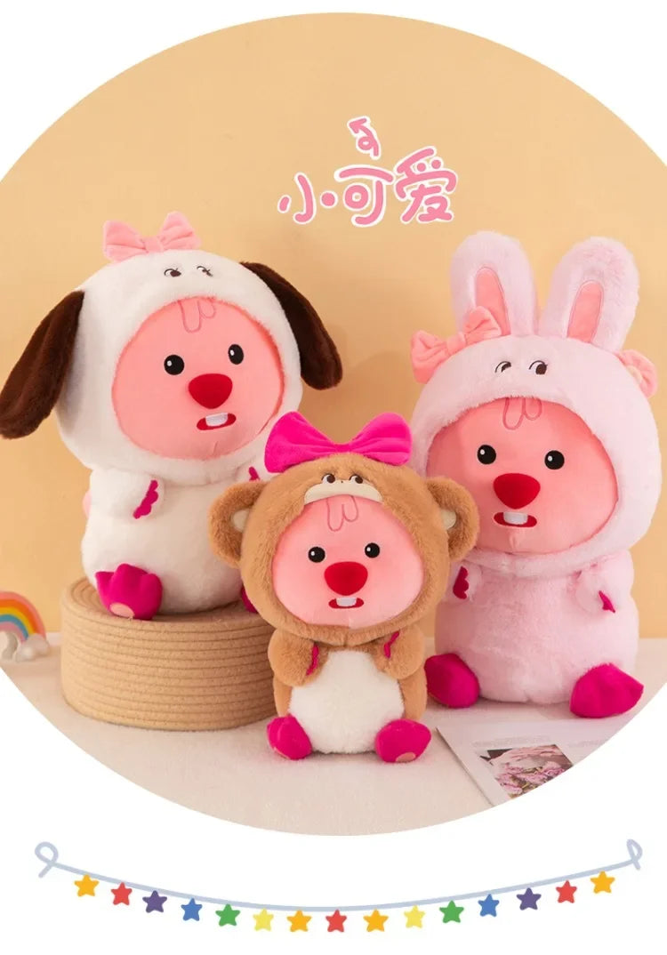 33-60cm/ Kawaii Original Anime Cartoon Plush Toy Little Beaver Rock Animal Serie Cute Plush Doll Interior Decoration Kids Gift