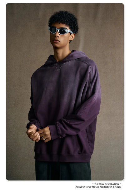 ZODF Retro Winter 370gsm Monkey Washed Hoodies For Man Unisex Oversized Off Shoulder 100% Cotton Hooded Coats Pullovers HY1136