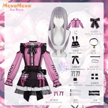 Bangdream Roselia Yukina Minato Costume Polyester Set - suitwig / S