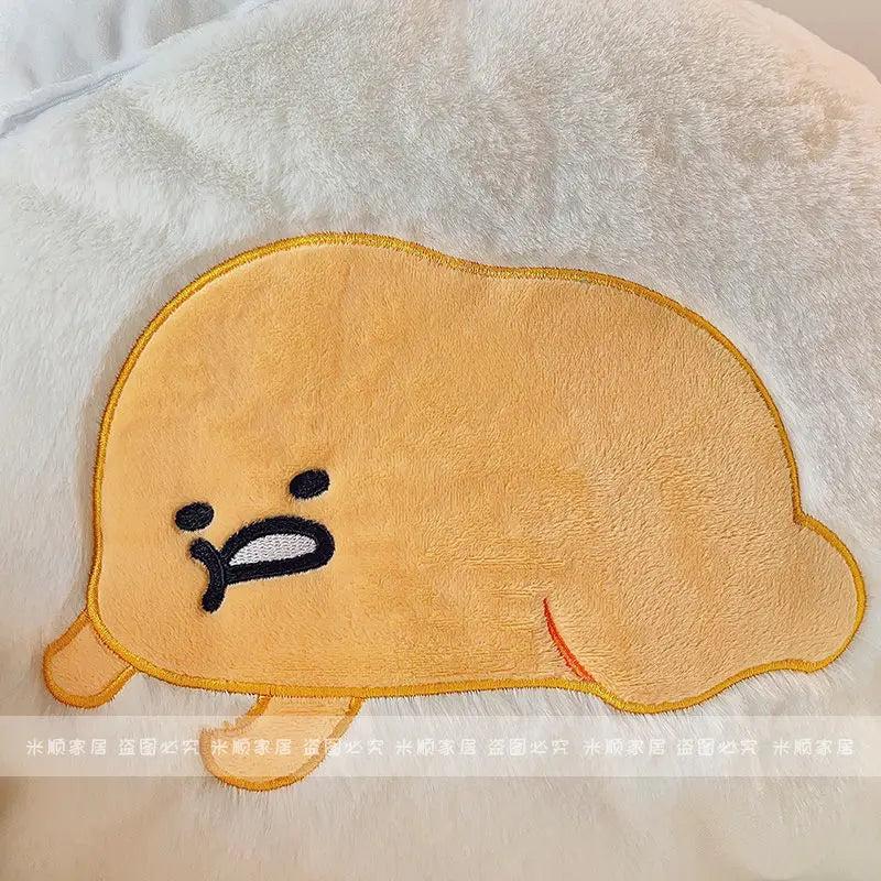 Comfortable Gudetama Seat Cushion Thickened Stuffed Anime Sitting Cushion Chair Warm Butt Bay Window Cushion Home Decor Gifts