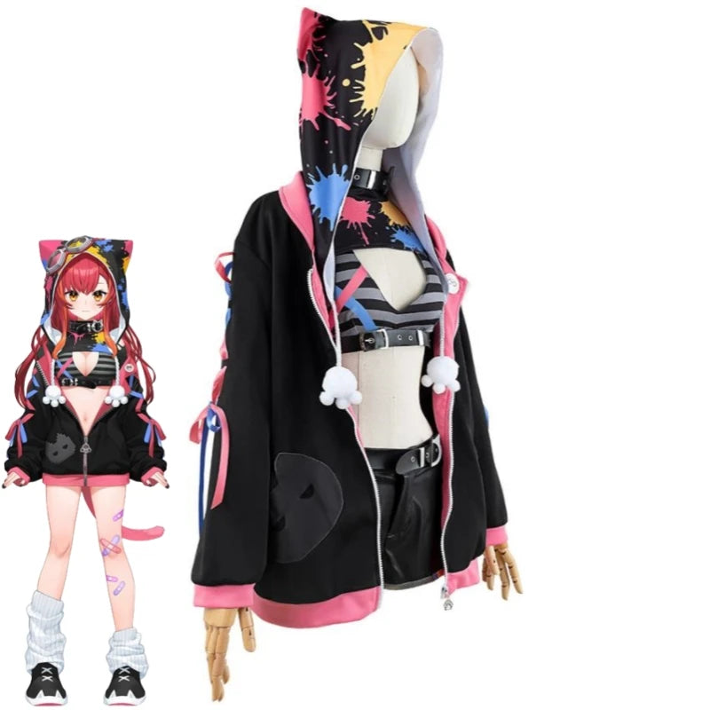Virtual ESports Project VSPO Nekota Tsuna Cosplay Costume Set Polyester