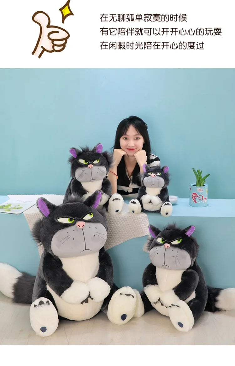 Disney Lucifer Plush Cartoon Cute Ugly Cat Doll Sitting In Tokyo Disney Plush Doll Cinderella Colleagues Spoof Doll Kids Gifts