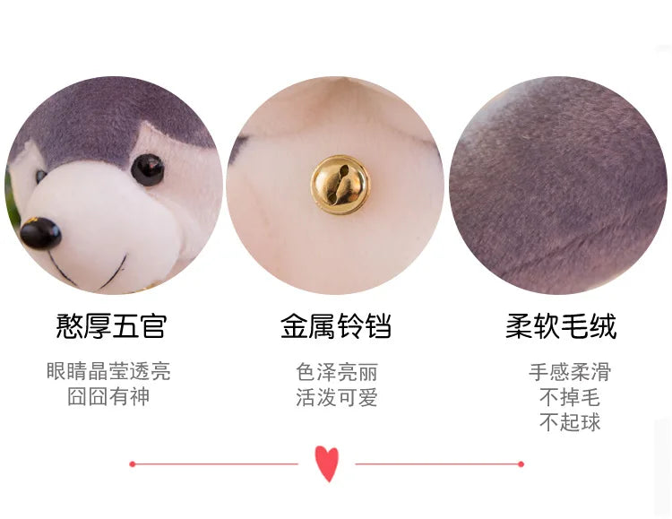 25cm Kawaii Husky Stuffed Animals Dog Plush Toy Wolf Soft Cartoon Plush Lovely Children Kids Doll Fluffy Birthday Gift Child Toy