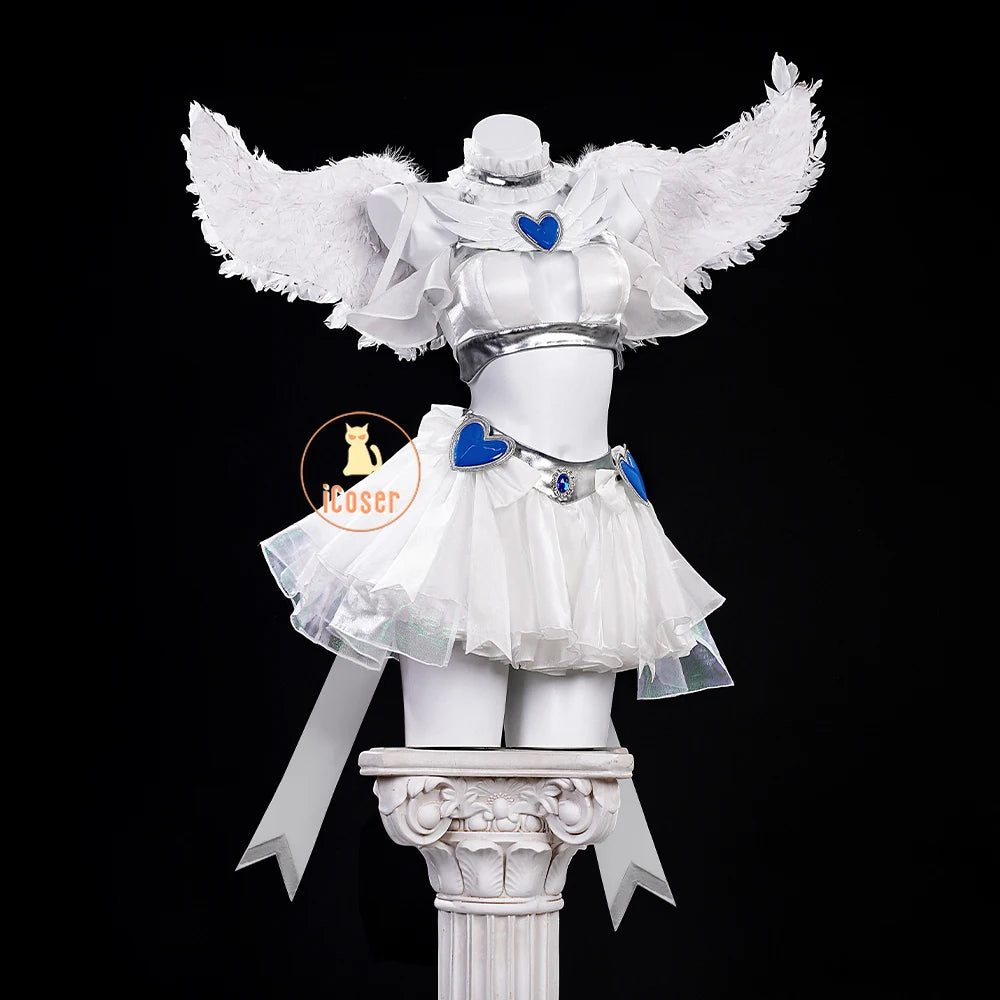 Anime New Panty Stocking with Garterbelt Stockiel Anarchy Stocking Cosplay Costume Angel Skirt Wings Halloween for Women Girls
