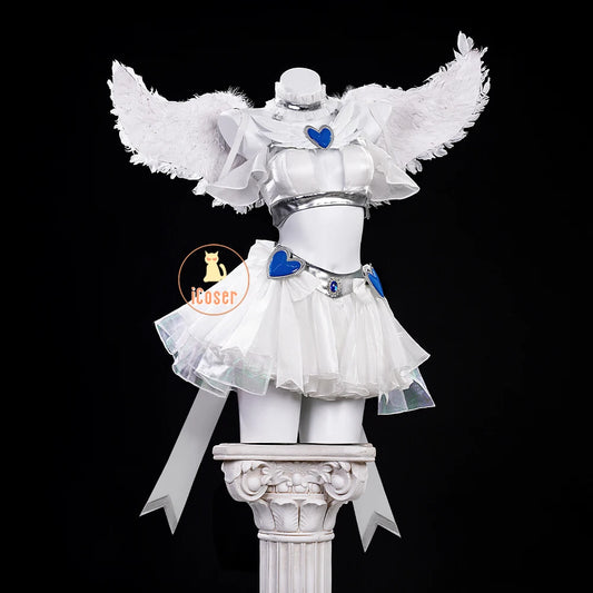 Anime New Panty Stocking with Garterbelt Stockiel Anarchy Stocking Cosplay Costume Angel Skirt Wings Halloween for Women Girls