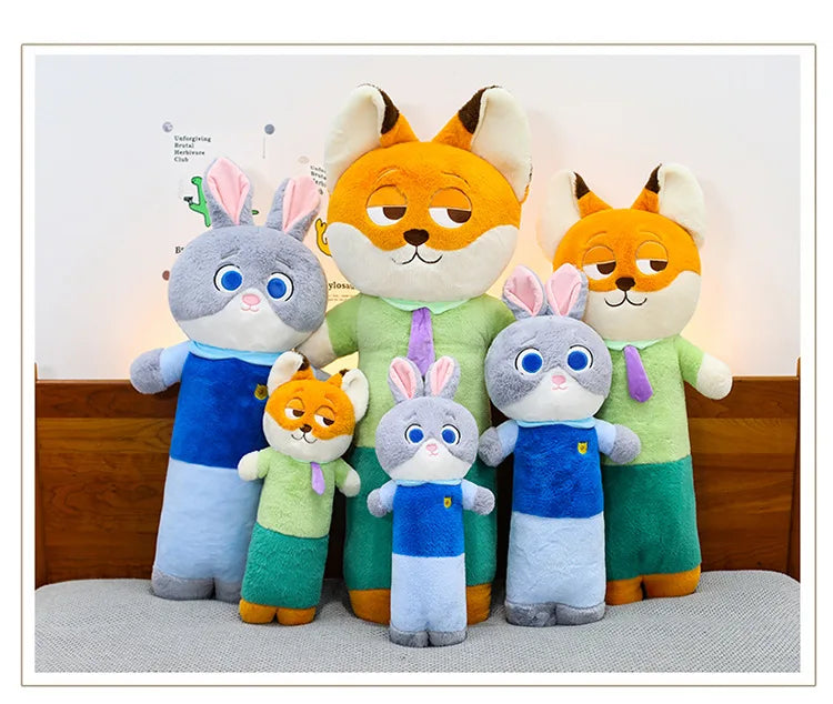 70/90/110cm Big Size Zoo Tropolis Nick Wilde Judith Laverne Hopps Disney Anime Plush Stuffed Doll Pillow Plushies Ornaments Gift