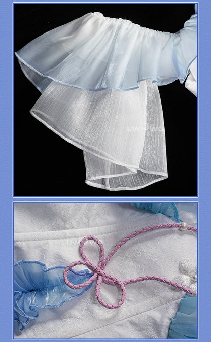 PRE SALE UWOWO Ayaka Cosplay Game Genshin Impact Fanart Ayaka Frost Waltz Cosplay Costume Halloween Costume