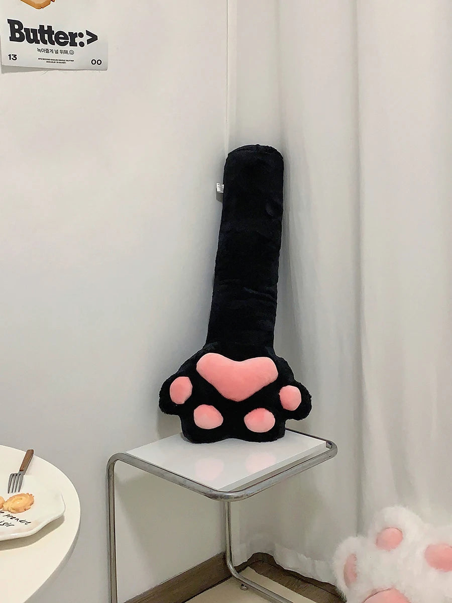Comfortable Cat Paw Throw Pillow Very Soft Pink White Black Paw Long Cushion Leg Cushion Home Decor Xmas Gifts Child Washable