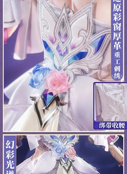 Honkai Star Rail Cyrene Cosplay Costume Wig Dress Headwear New Skin Outfit Elysia Amphoreus Halloween Party for Women Girls Prop