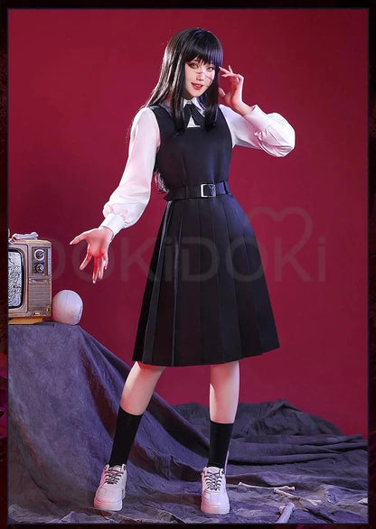 IN STOCK Mitakaa Asaa Cosplay Anime Cosplay Costume DokiDoki-SR Women Black Dress Mitakaa Asaa School Uniform Costume