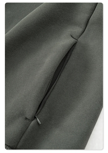 ZODF New Winter Men Solid Fleece Hoodies Unisex Women 345gsm Loose Warm Side Zipper Pocket Hooded Pullovers Brand Clothes HY0867