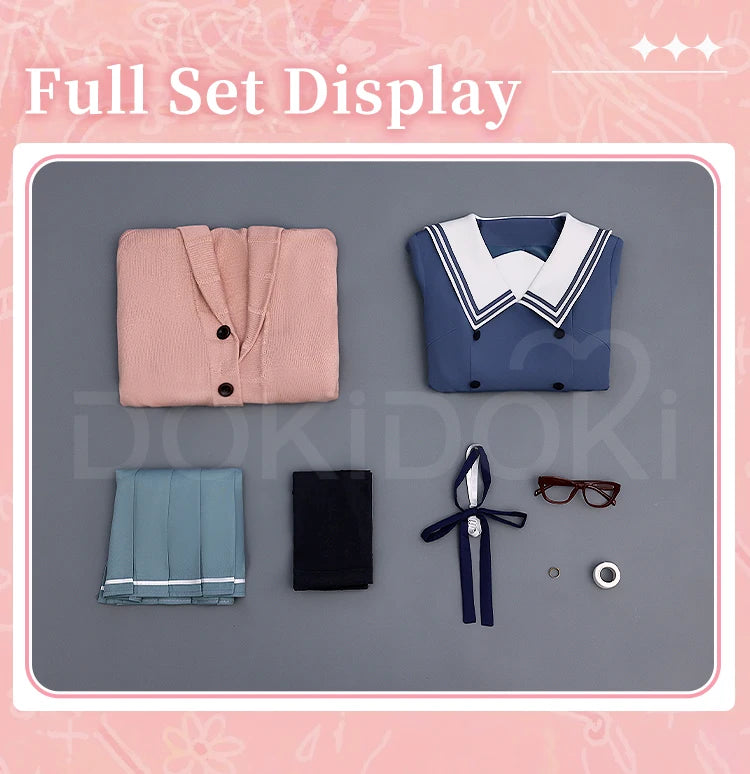 IN STOCK Kuriyama Mirai Cosplay Costume Anime Kyoukai no Kanata DokiDoki-SR Women Cute Uniform Dress Mirai Cosplay