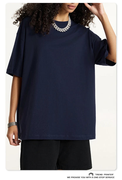 ZODF 2025 Summer Men 180gsm Solid T-Shirts Women Unisex Loose Basic Breathable Cotton T Shirt Brand Tees HY0971