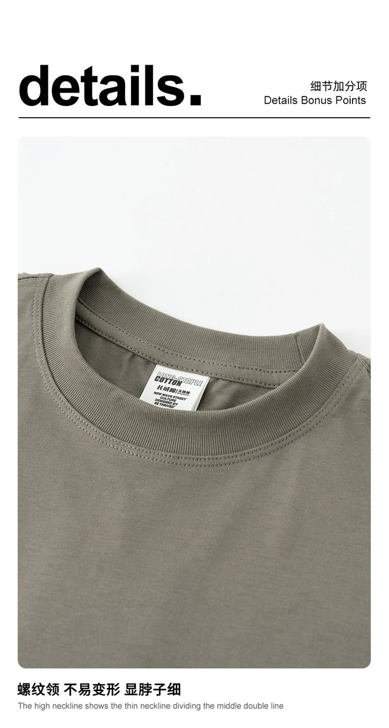 ZODF Women 2025 Summer 255gsm Cotton T-Shirts Hotsweet Girls Casual Solid Comfortable Sport T Shirt Brand Tops HY0978