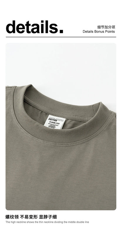 ZODF Women 2025 Summer 255gsm Cotton T-Shirts Hotsweet Girls Casual Solid Comfortable Sport T Shirt Brand Tops HY0978