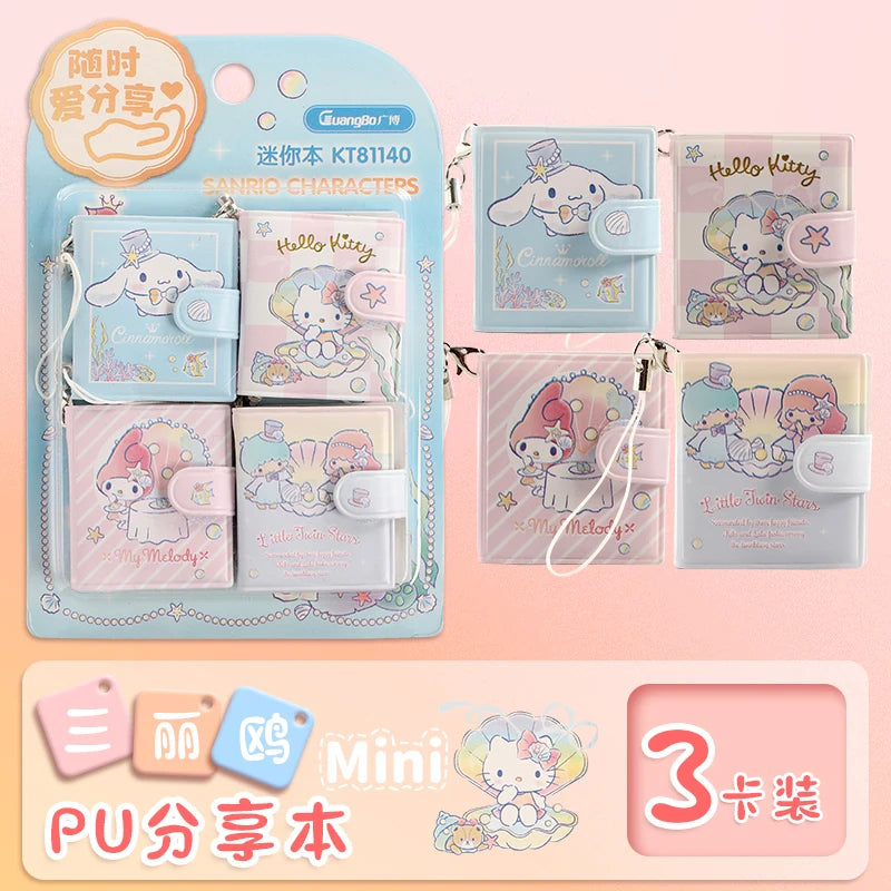Sanrio Cartoon Mini Notepad Kawaii My Melody Kuromi Cinnamoroll Notebook Portable Pocket Hand Book Stationery Students Supplies