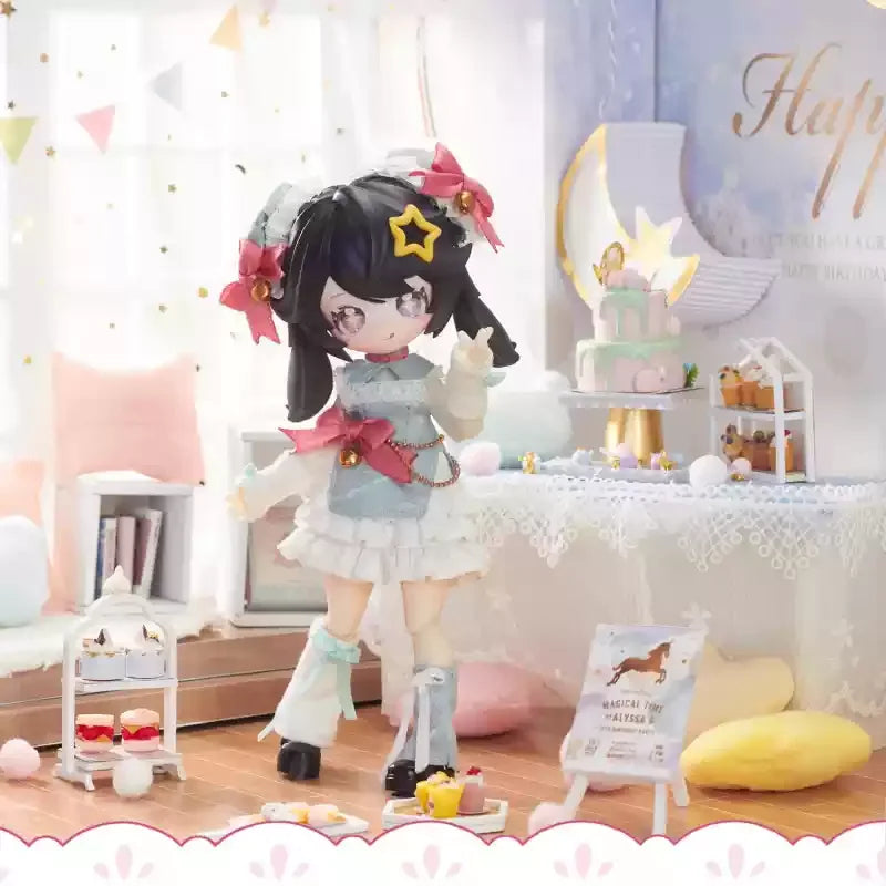 Non-edible Collectible Doll Moon Jumping Time Rabbit Treasure Series 12 Points BJD Blind Box Action Toy Figure Display Piece