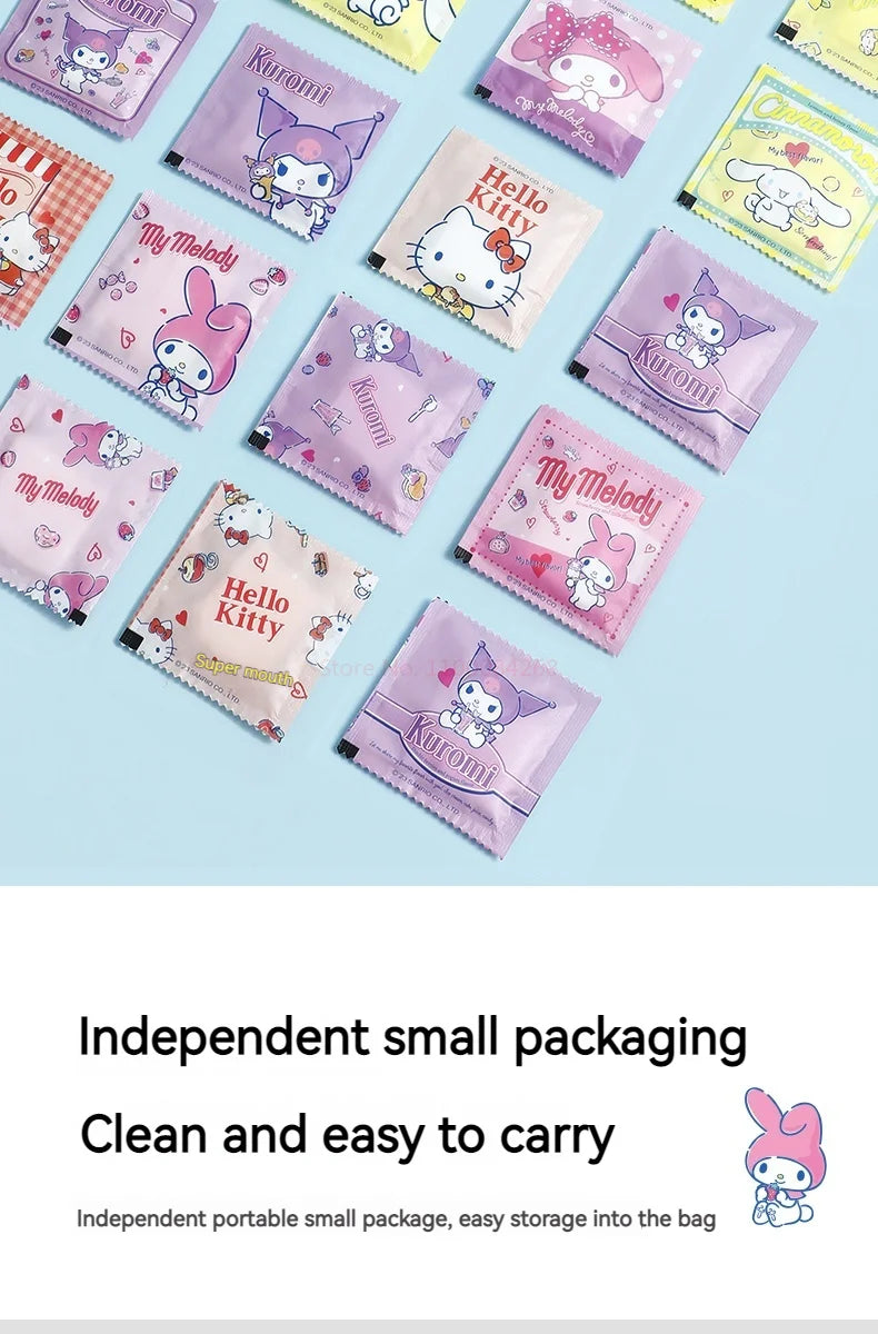 Sanrio Disposable Gloves, Single Pack, Small Bag, Household Food Grade Kitchen Cleaning, Thickened Pe Transparent Gloves