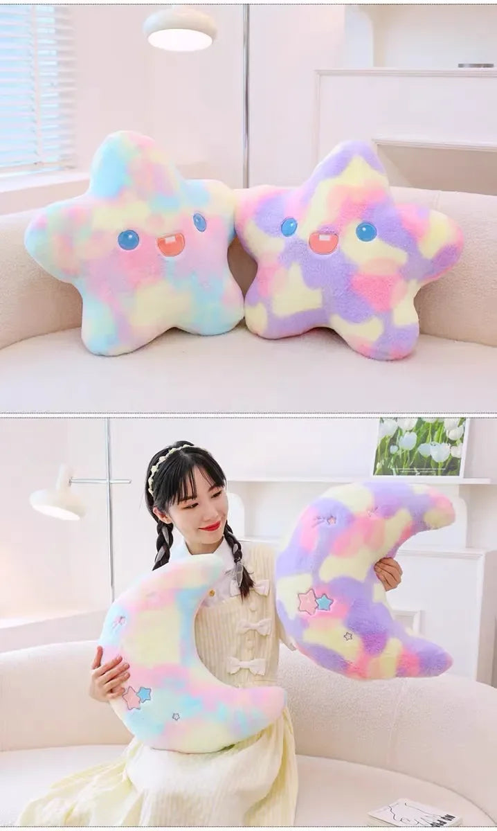 Soft Rainbow Star Plush Sun Cloud Plush Pillow Smile Face Soft Tulip Flower Cushion Girl Room Sofa Home Decor Christmas