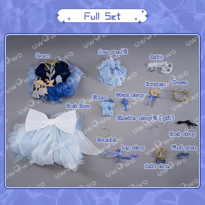LAST BATCH UWOWO Genshin Impact Fanart Focalors Lily of the Valley Balll Gownn Dress Cosplay Costume