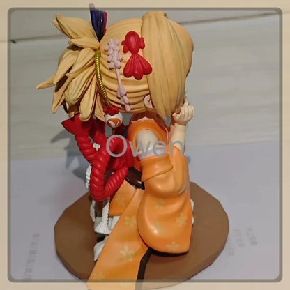 Anime Yoimiya Cute Girl Genshin Impact Figures Kawaii Figurines Q Version 14cm PVC Collection Birthday Decoration Toys Gift