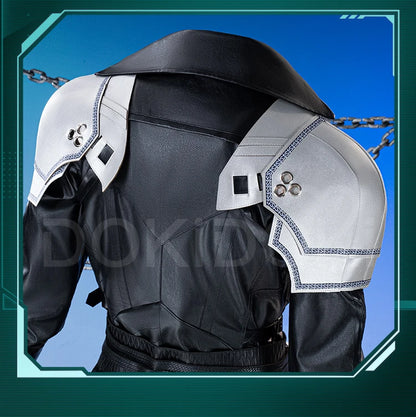 Sephiroth Cosplay Costume Game FF DokiDoki-R【XS-3XL】Men Black Suits Sephiroth Costume Adult Cosplay Plus Size