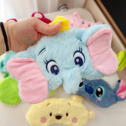 Cartoon Eyeshade for Sleeping Lotso Hamm Eye Patch Shading Dumbo Stitch Eyepatch Girl Travel Relax Cover Eye Mask Health