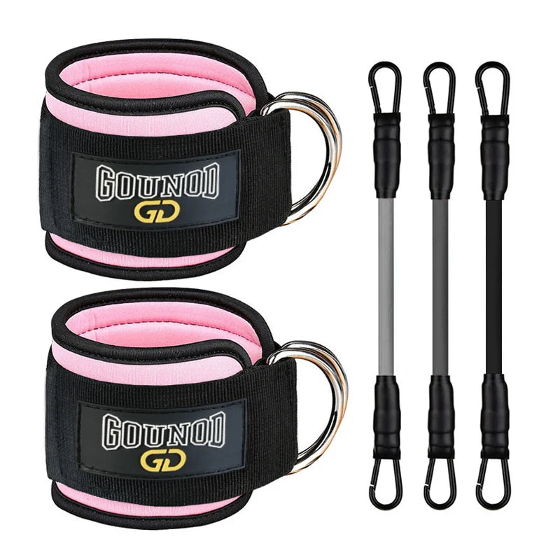 Fitness Ankle Band Padded Double D-Ring Adjustable Weight Leg Training Support 1pc/2pc/3pc