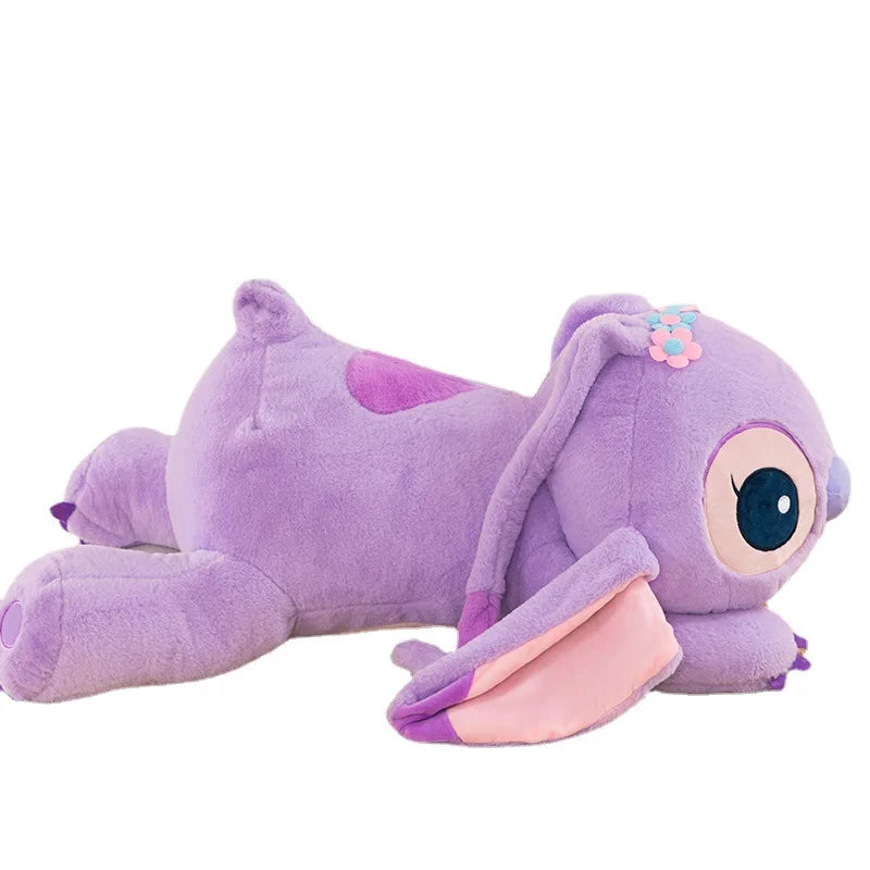 80cm Big Size Disney Lilo & Stitch Cartoon Anime Plush Stuffed Doll Room Kawai Plushies Pillow Ornaments Children's Holiday Gift