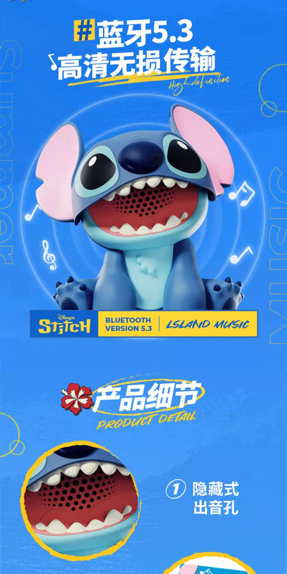 Lilo & Stitch Anime Figure Stitch Sound System Cute Small Bluetooth Speake Collection Model Ornament Toy Birthday Christmas Gift