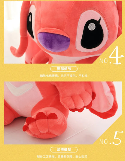 Genuine Disney Kawaii Large Stitch/Angie Plush Toy Cute Anime Peripheral Plush Stuffed Doll Christmas Gifts for Kids Girls
