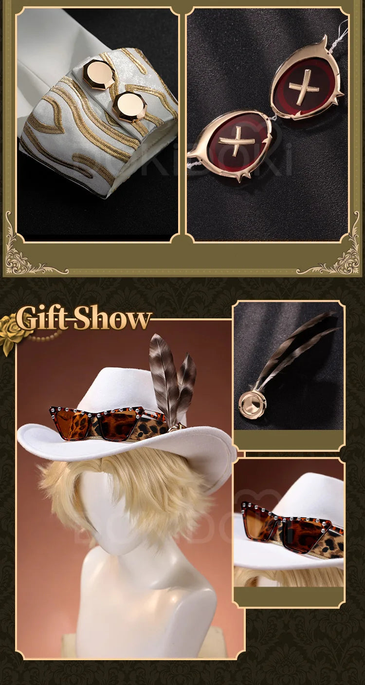 Norton Campbell Prospector Cosplay Costume Identity V DokiDoki-SR Men Uniform Norton Campbell Cosplay Hat